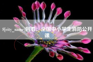 齐河回看：全国中小学生消防公开课