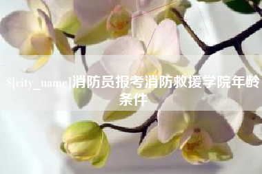齐河消防员报考消防救援学院年龄条件