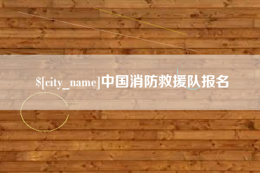 齐河中国消防救援队报名