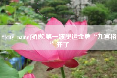 齐河骄傲!第一波奥运金牌“九宫格”齐了