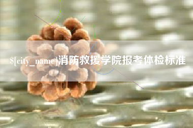 齐河消防救援学院报考体检标准