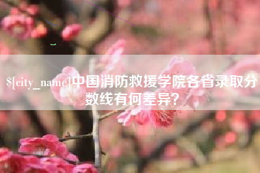 齐河中国消防救援学院各省录取分数线有何差异？