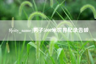 齐河男子5000米世界纪录告破