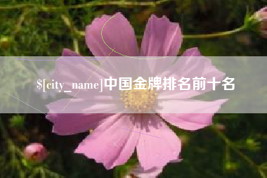 齐河中国金牌排名前十名