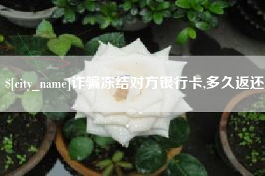 齐河诈骗冻结对方银行卡,多久返还