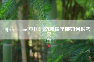 齐河中国消防救援学院如何报考