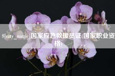 齐河国家应急救援员证(国家职业资格)