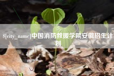 齐河中国消防救援学院安徽招生计划
