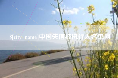 齐河中国失信被执行人名单网