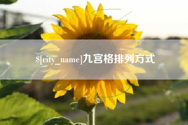 齐河九宫格排列方式