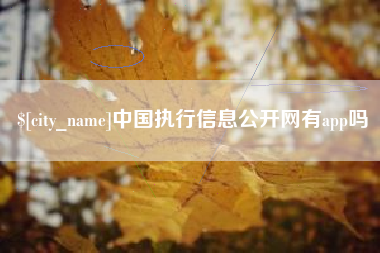 齐河中国执行信息公开网有app吗