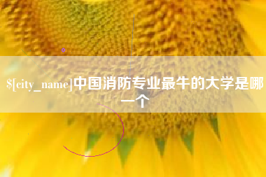 齐河中国消防专业最牛的大学是哪一个
