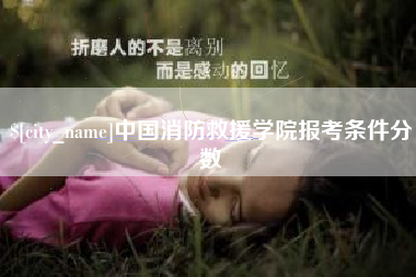 齐河中国消防救援学院报考条件分数