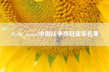 齐河中国队争夺冠亚军名单