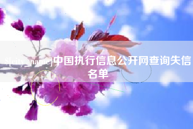 齐河中国执行信息公开网查询失信名单