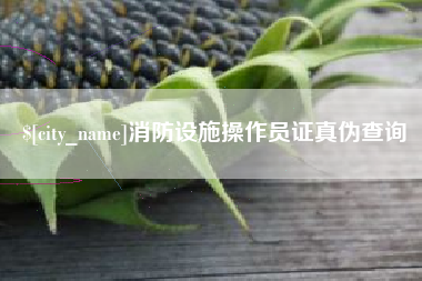 齐河消防设施操作员证真伪查询