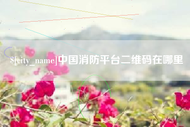 齐河中国消防平台二维码在哪里