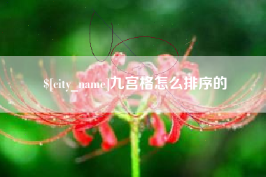 齐河九宫格怎么排序的