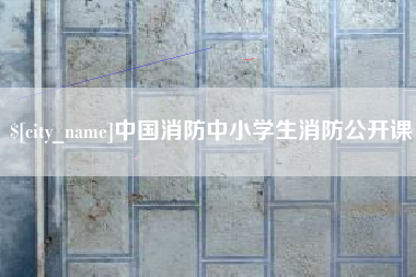 齐河中国消防中小学生消防公开课