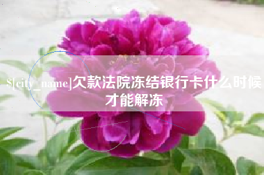 齐河欠款法院冻结银行卡什么时候才能解冻