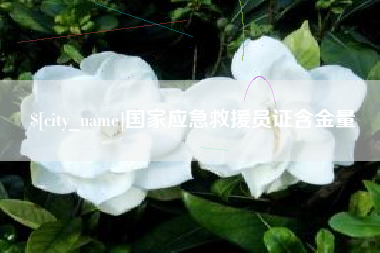 齐河国家应急救援员证含金量