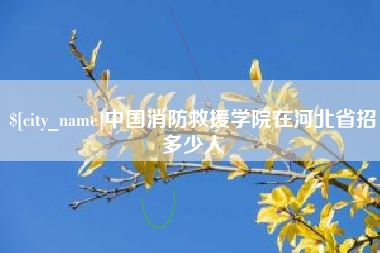 齐河中国消防救援学院在河北省招多少人