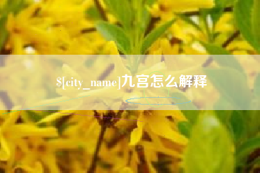 齐河九宫怎么解释