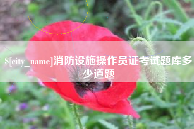 齐河消防设施操作员证考试题库多少道题