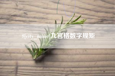 齐河九宫格数字规矩
